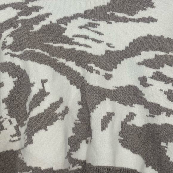 William Rast Chenille Cropped Sweater Coastal Artsy Abstract Intarsia Knit - Picture 7 of 9